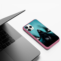 Чехол iPhone 11 Pro матовый Raven young justice, цвет: 3D-малиновый — фото 2