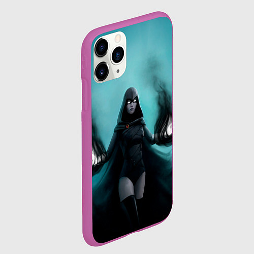 Чехол iPhone 11 Pro матовый Raven young justice / 3D-Фиолетовый – фото 2