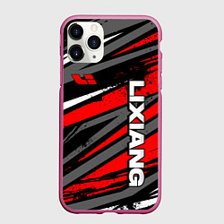Чехол iPhone 11 Pro матовый Lixiang - агрессивный красный, цвет: 3D-малиновый