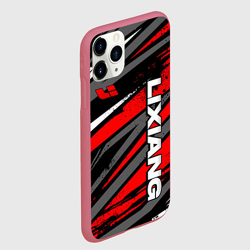 Чехол iPhone 11 Pro матовый Lixiang - агрессивный красный / 3D-Малиновый – фото 2