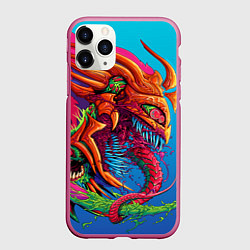 Чехол iPhone 11 Pro матовый Скоростной зверь монстр, цвет: 3D-малиновый