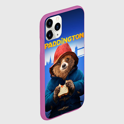 Чехол iPhone 11 Pro матовый Приключения Паддингтона / 3D-Фиолетовый – фото 2