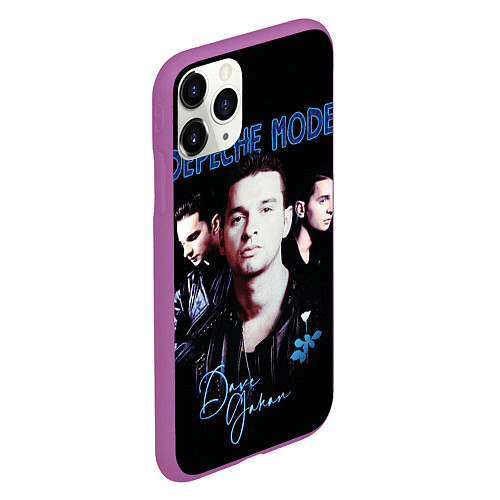 Чехол iPhone 11 Pro матовый Dave Gahan of Depeche Mode / 3D-Фиолетовый – фото 2