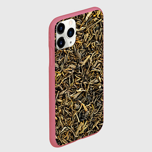 Чехол iPhone 11 Pro матовый Чай / 3D-Малиновый – фото 2