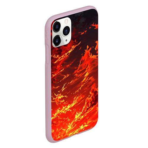 Чехол iPhone 11 Pro матовый Багровый огненный закат / 3D-Розовый – фото 2