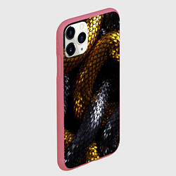 Чехол iPhone 11 Pro матовый Звенья одной цепи, цвет: 3D-малиновый — фото 2