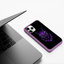 Чехол iPhone 11 Pro матовый Black Panther head, цвет: 3D-фиолетовый — фото 2