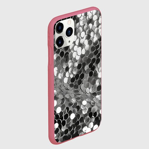 Чехол iPhone 11 Pro матовый Блистание / 3D-Малиновый – фото 2