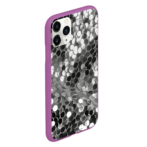 Чехол iPhone 11 Pro матовый Блистание / 3D-Фиолетовый – фото 2