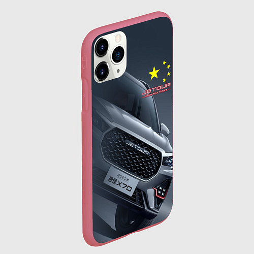 Чехол iPhone 11 Pro матовый Jetour / 3D-Малиновый – фото 2