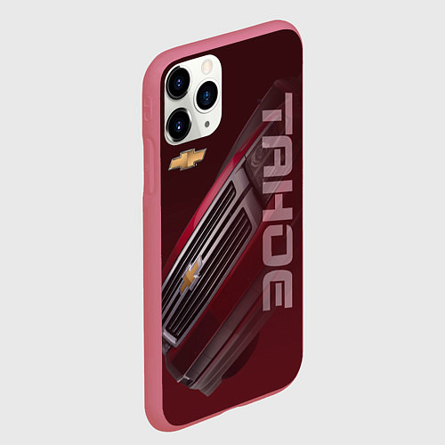 Чехол iPhone 11 Pro матовый Chevrolet Tahoe / 3D-Малиновый – фото 2