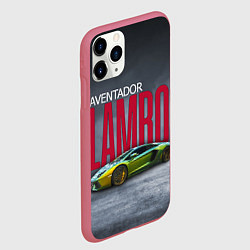 Чехол iPhone 11 Pro матовый Итальянский гиперкар Lambo Aventador, цвет: 3D-малиновый — фото 2