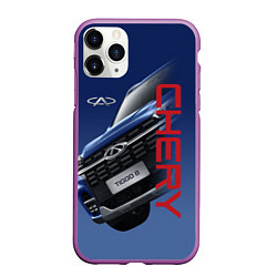 Чехол iPhone 11 Pro матовый Chery, цвет: 3D-фиолетовый