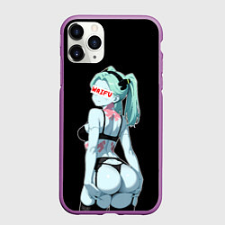 Чехол iPhone 11 Pro матовый Rebecca waifu - Cyberpunk, цвет: 3D-фиолетовый