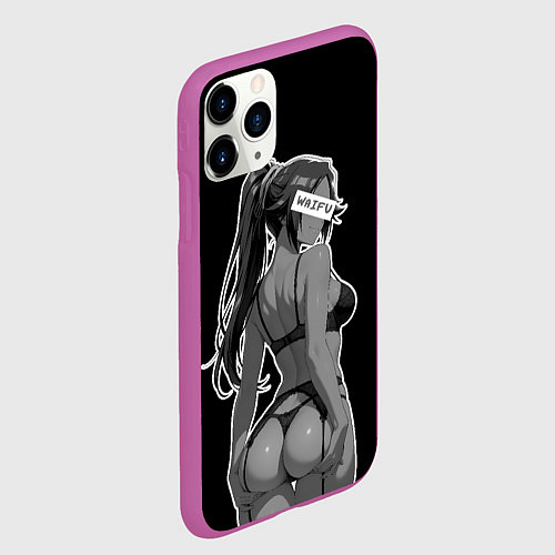 Чехол iPhone 11 Pro матовый Секси Йоруичи - Блич / 3D-Фиолетовый – фото 2