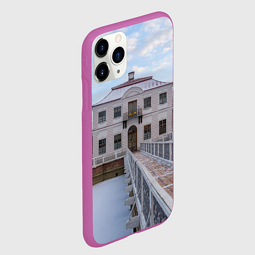 Чехол iPhone 11 Pro матовый Дворец Марли в Петергофе / 3D-Фиолетовый – фото 2