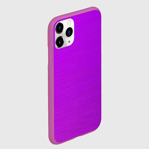 Чехол iPhone 11 Pro матовый Градиент сиреневый металл / 3D-Фиолетовый – фото 2