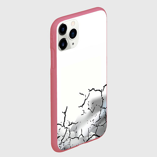 Чехол iPhone 11 Pro матовый Одинокий борец на просторах / 3D-Малиновый – фото 2