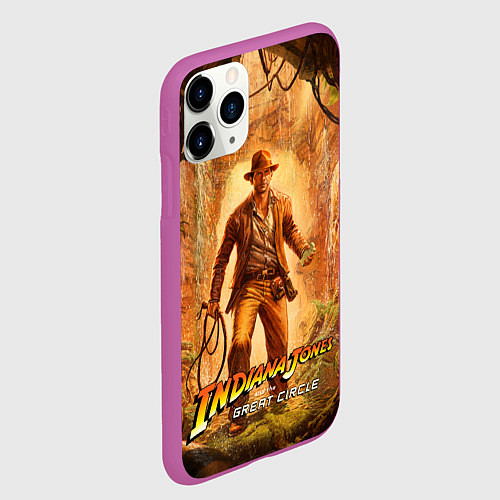 Чехол iPhone 11 Pro матовый Инди Indiana Jones and the great circle / 3D-Фиолетовый – фото 2