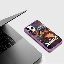 Чехол iPhone 11 Pro матовый Персонажи Marvel rivals, цвет: 3D-фиолетовый — фото 2