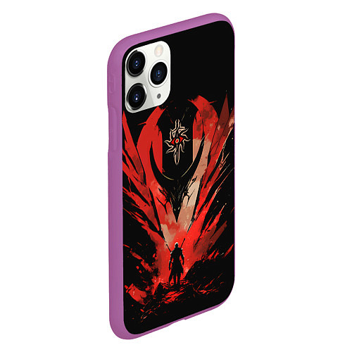 Чехол iPhone 11 Pro матовый Dragon age Inquisition art / 3D-Фиолетовый – фото 2