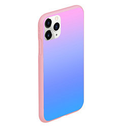 Чехол iPhone 11 Pro матовый Градиент мягкий розовый в голубой перелив, цвет: 3D-баблгам — фото 2