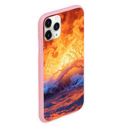 Чехол iPhone 11 Pro матовый Стихия огня и воды, цвет: 3D-баблгам — фото 2