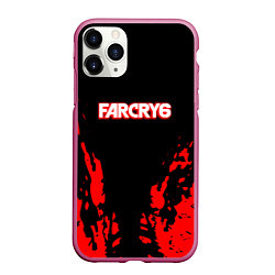 Чехол iPhone 11 Pro матовый Farcry6 краски красные, цвет: 3D-малиновый