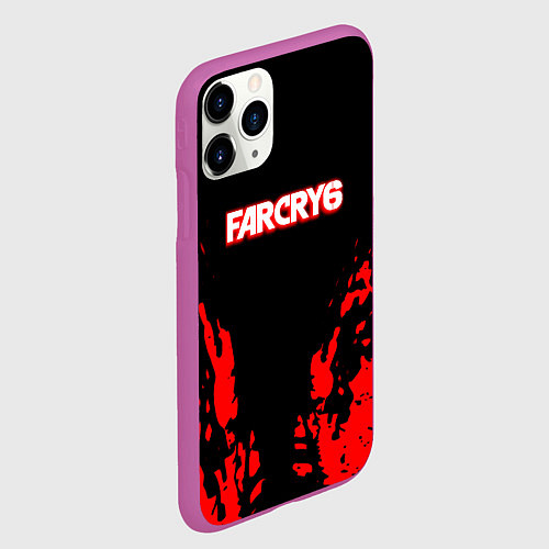 Чехол iPhone 11 Pro матовый Farcry6 краски красные / 3D-Фиолетовый – фото 2