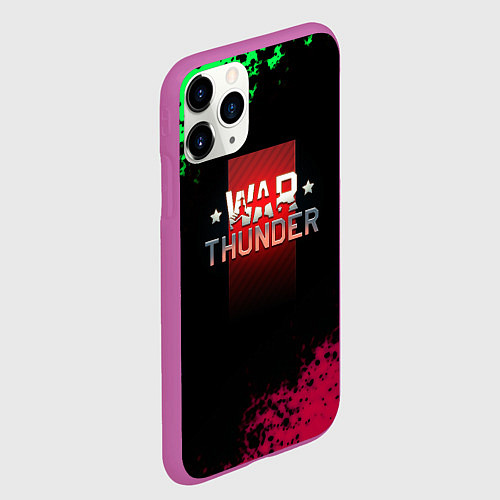 Чехол iPhone 11 Pro матовый Вартандер брызги красок / 3D-Фиолетовый – фото 2