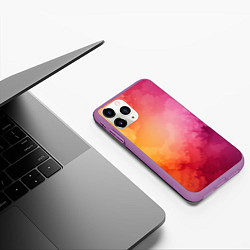 Чехол iPhone 11 Pro матовый Облака краски, цвет: 3D-фиолетовый — фото 2