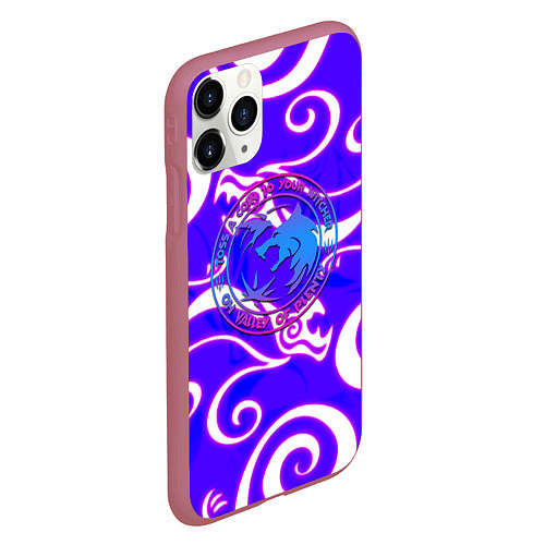 Чехол iPhone 11 Pro матовый The Witcher dragon neno / 3D-Малиновый – фото 2