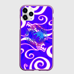Чехол iPhone 11 Pro матовый The Witcher dragon neno, цвет: 3D-фиолетовый