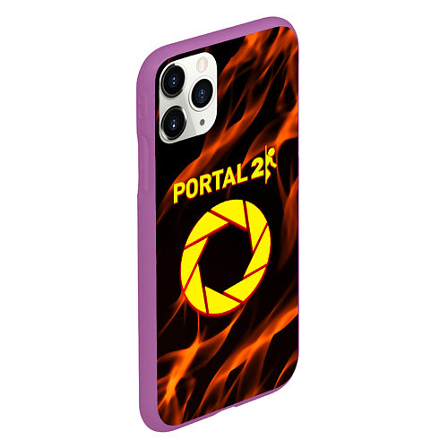 Чехол iPhone 11 Pro матовый Portal flame steel / 3D-Фиолетовый – фото 2