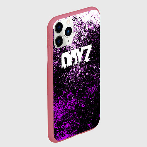 Чехол iPhone 11 Pro матовый Dayz неоновые краски / 3D-Малиновый – фото 2