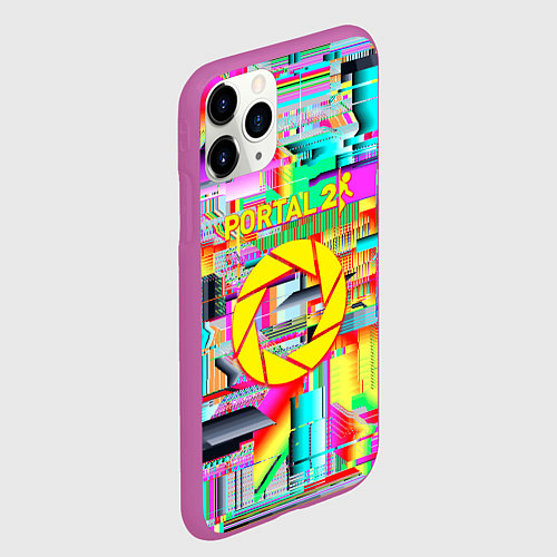 Чехол iPhone 11 Pro матовый Portal 2 краски / 3D-Фиолетовый – фото 2