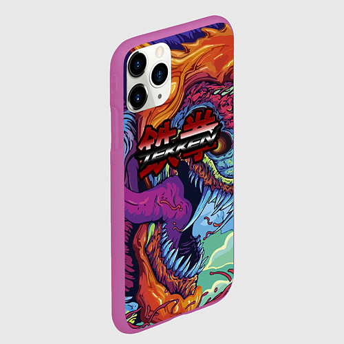 Чехол iPhone 11 Pro матовый Tekken hyper beast / 3D-Фиолетовый – фото 2