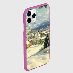 Чехол iPhone 11 Pro матовый Дух рождества, цвет: 3D-фиолетовый — фото 2