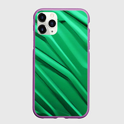 Чехол iPhone 11 Pro матовый Зелёный пластик, цвет: 3D-фиолетовый