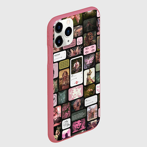 Чехол iPhone 11 Pro матовый Melanie Martinez portals / 3D-Малиновый – фото 2