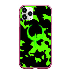 Чехол iPhone 11 Pro матовый Quake camo, цвет: 3D-малиновый