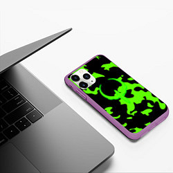 Чехол iPhone 11 Pro матовый Quake camo, цвет: 3D-фиолетовый — фото 2