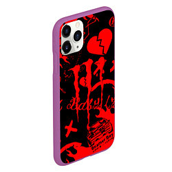 Чехол iPhone 11 Pro матовый Lil peep monster energy, цвет: 3D-фиолетовый — фото 2