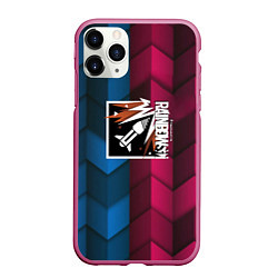 Чехол iPhone 11 Pro матовый Rainbow six abstract, цвет: 3D-малиновый