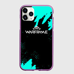 Чехол iPhone 11 Pro матовый Warframe краски голубые, цвет: 3D-фиолетовый