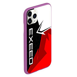 Чехол iPhone 11 Pro матовый Exeed - красно-белый, цвет: 3D-фиолетовый — фото 2