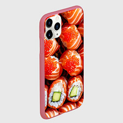 Чехол iPhone 11 Pro матовый Филадельфия с красной икрой, цвет: 3D-малиновый — фото 2
