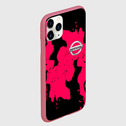 Чехол iPhone 11 Pro матовый Nissan fire pink, цвет: 3D-малиновый — фото 2