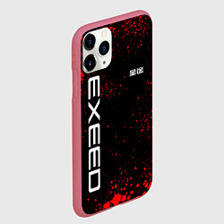 Чехол iPhone 11 Pro матовый Exeed - красные брызги краски, цвет: 3D-малиновый — фото 2