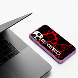 Чехол iPhone 11 Pro матовый Exeed - red liquid, цвет: 3D-фиолетовый — фото 2